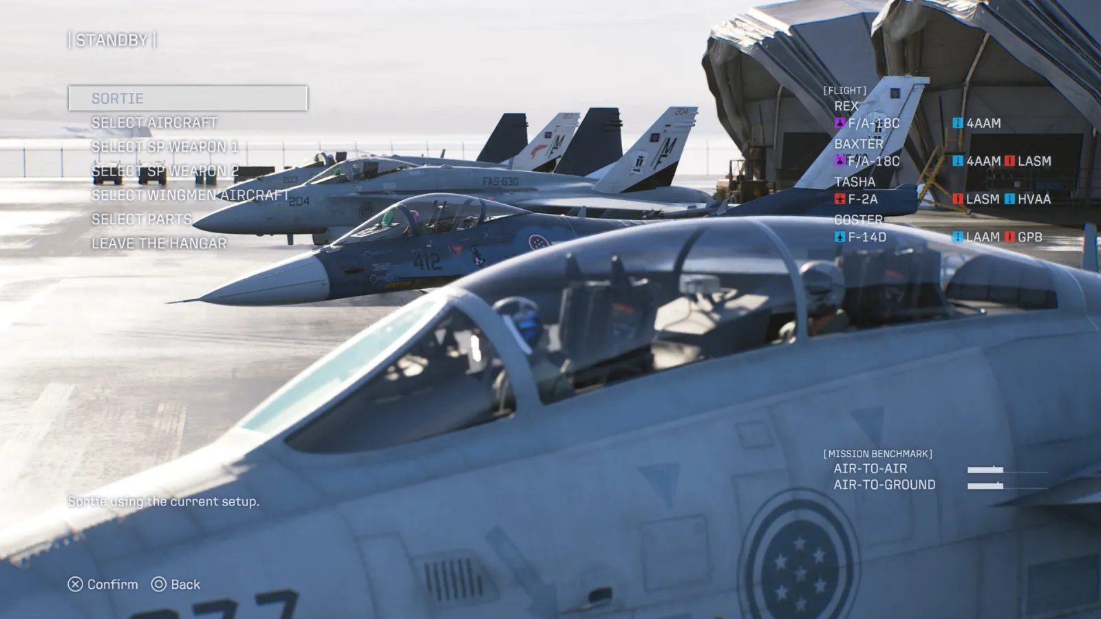 Official ACE COMBAT 8: WINGS OF THEVE screenshot showing aerial combat