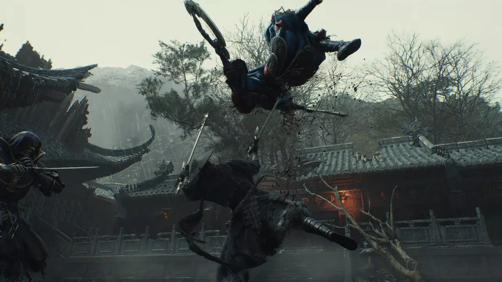 Official Phantom Blade Zero promotional screenshot showing its dark wuxia setting