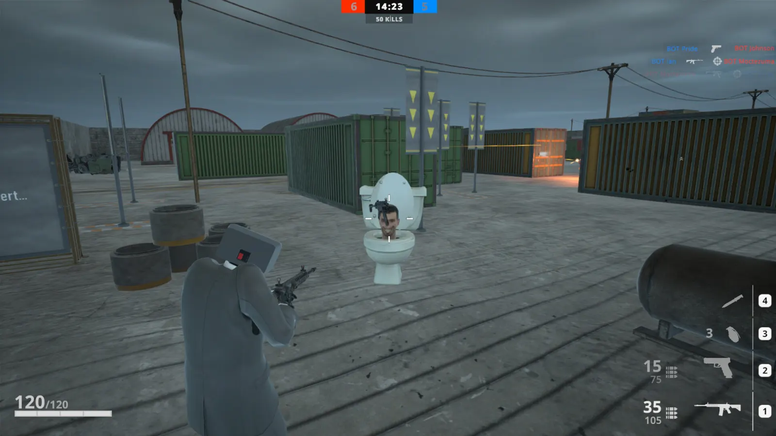 Official Skibidi Wars screenshot showing a map, character, or faction detail