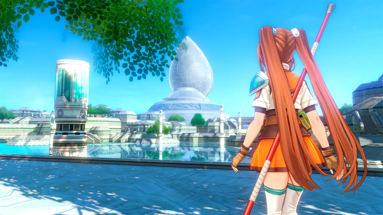 Official Trails in the Sky 2nd Chapter screenshot showing Estelle and party members in a forest